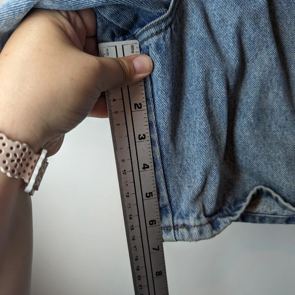 Vintage 90s Bluenotes Denim  Jean Shorts Women Junior Size 13 - Picture 7 of 8